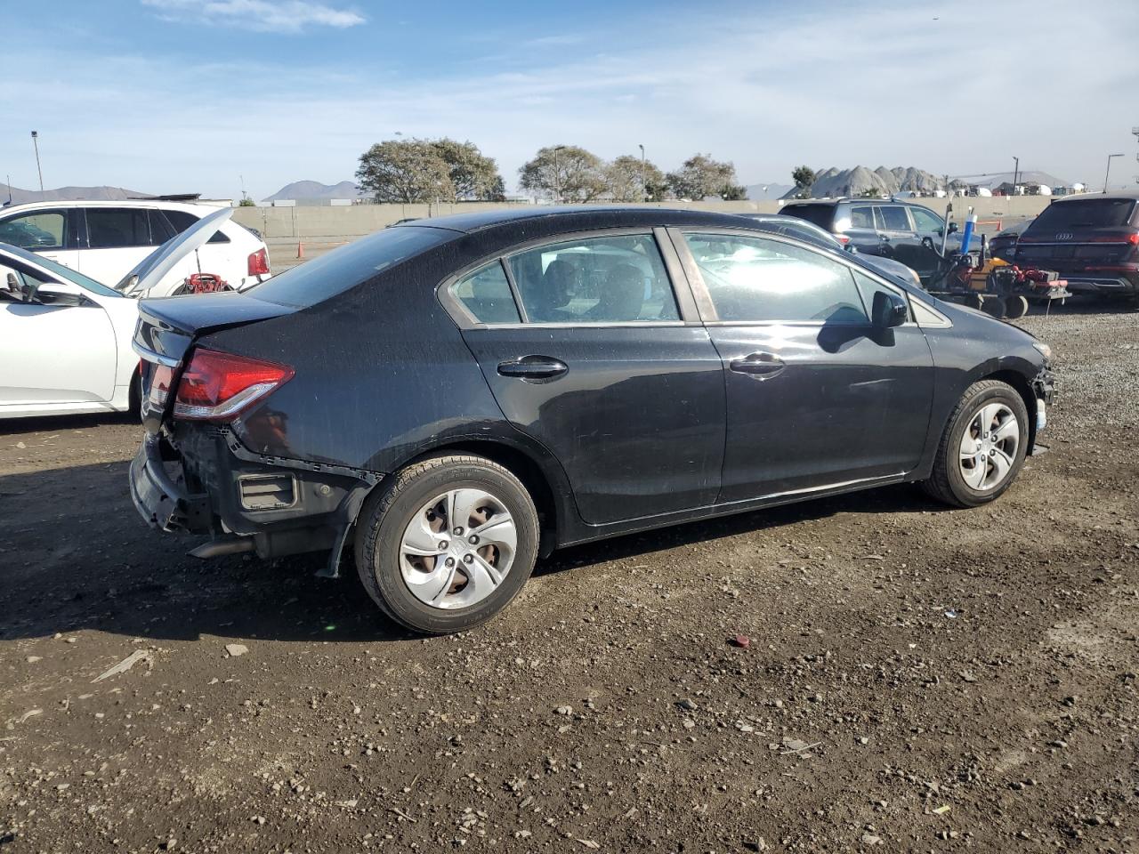 2015 Honda Civic VIN 2HGFB2F56FH529302 Copart auction photo, front end / rear end damage thumbnail 3