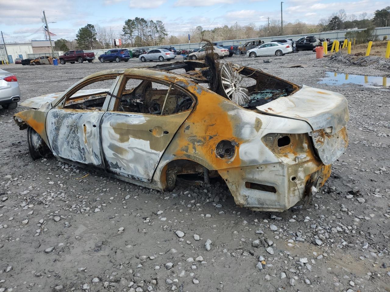 2015 KIA Cadenza VIN KNALN4D78F5193536 Copart auction photo, burn damage thumbnail 2