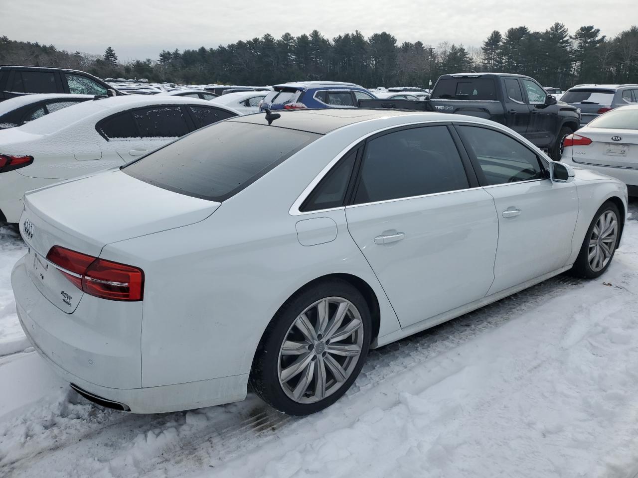 2018 Audi A8 VIN WAU43AFD9JN000444 Copart auction photo, front end damage thumbnail 3
