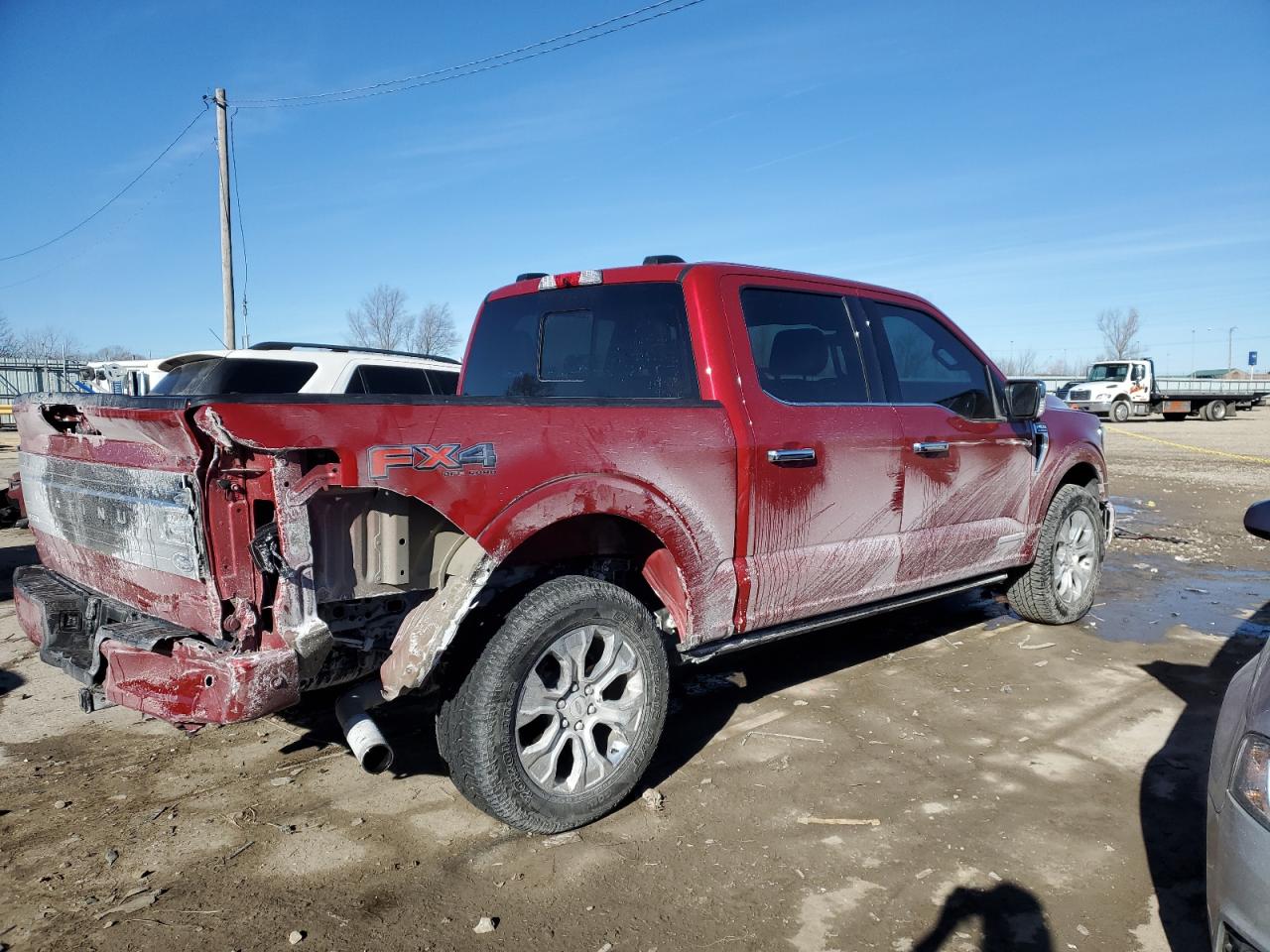 2021 Ford F-150 VIN 1FTFW1ED1MFB35498 Copart auction photo, front end / rear end damage thumbnail 3