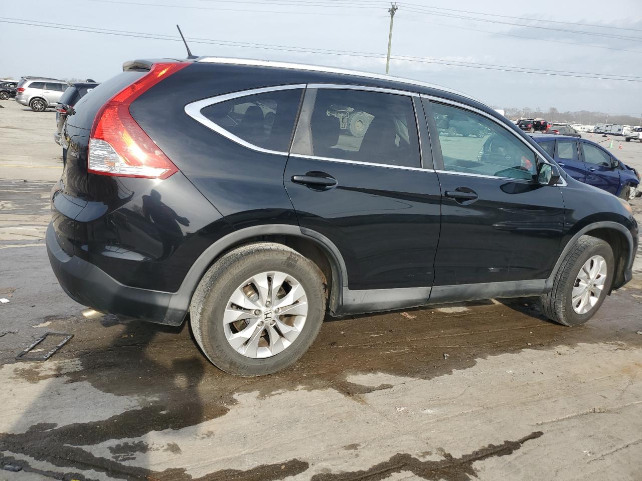 2014 Honda CR-V VIN 2HKRM3H73EH520556 Copart auction photo, front end / side damage thumbnail 3