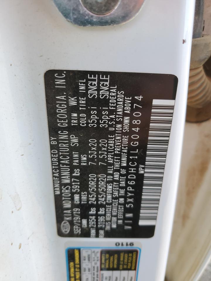 2020 KIA Telluride VIN 5XYP6DHC1LG048074 Copart auction photo, front end / undercarriage damage thumbnail 15