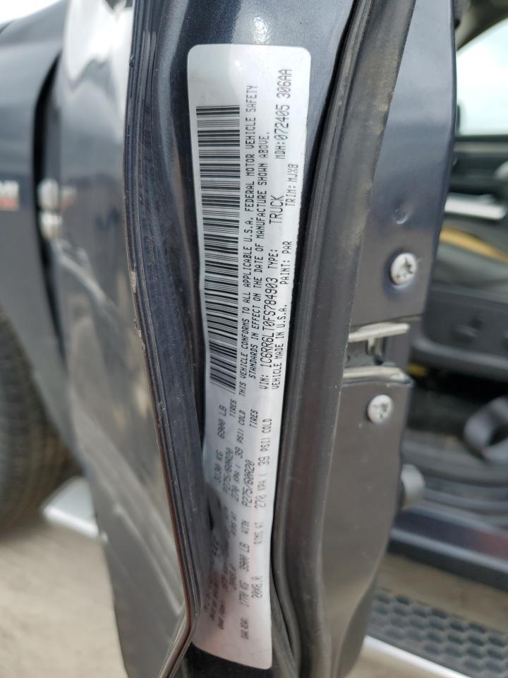 2015 RAM 1500 VIN 1C6RR6LT0FS784903 Copart auction photo, side / rear end damage thumbnail 12