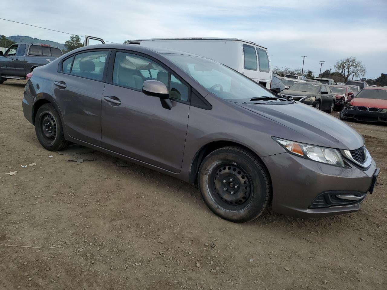 2013 Honda Civic VIN 2HGFB2F50DH527011 Copart auction photo, minor dent/scratches damage thumbnail 4