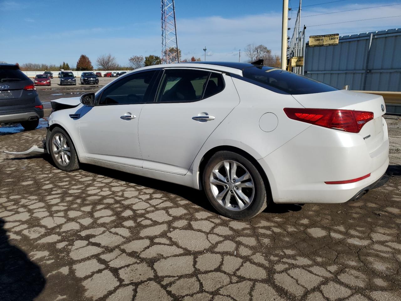 2013 KIA Optima VIN 5XXGN4A77DG219691 Copart auction photo, front end / minor dent/scratches damage thumbnail 2