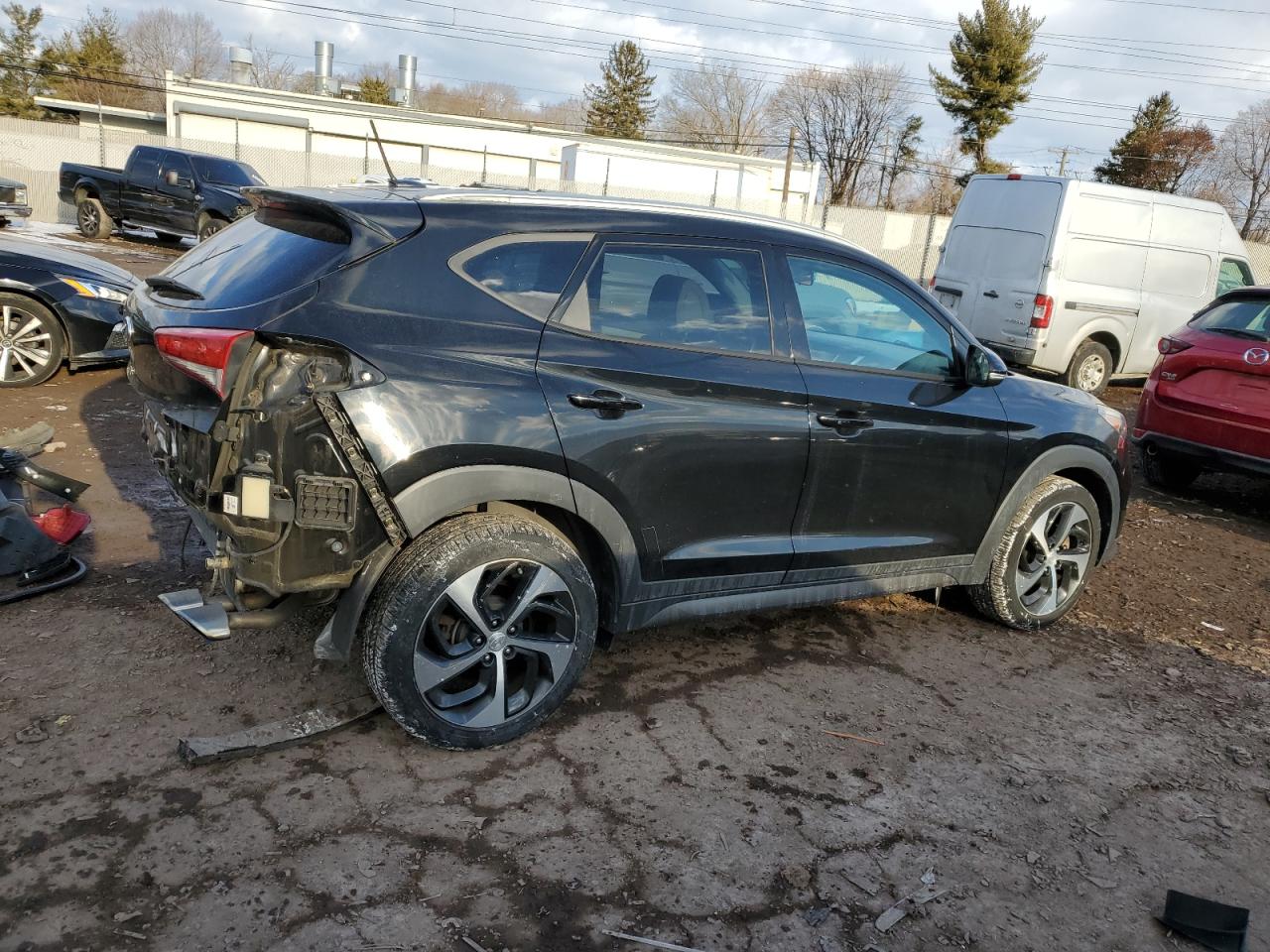 2016 Hyundai Tucson VIN KM8J3CA25GU177512 Copart auction photo, rear end damage thumbnail 3