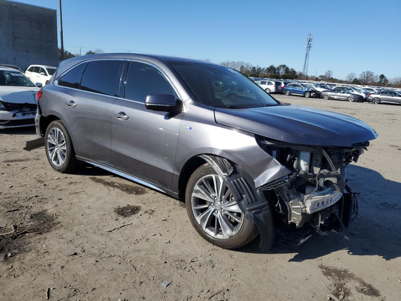 2017 Acura MDX VIN 5FRYD7H59HB001854 Copart auction photo, front end / rear end damage thumbnail 4