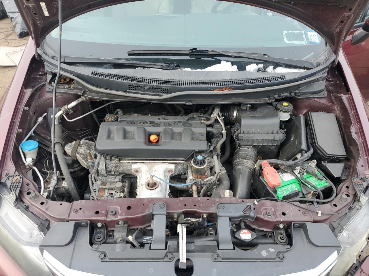 2012 Honda Civic VIN 2HGFB2F56CH554745 Copart auction photo, front end damage thumbnail 12