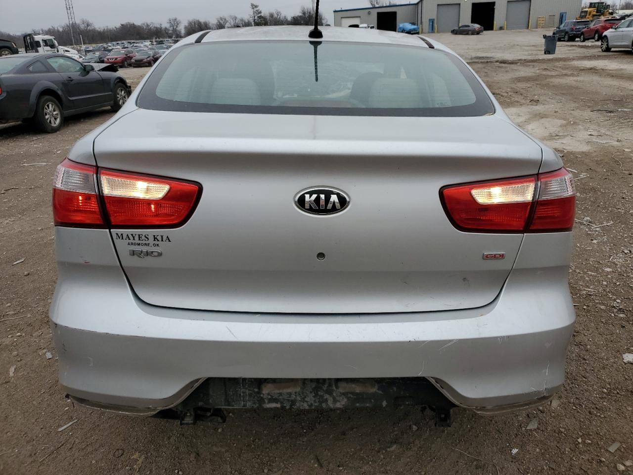2016 KIA Rio VIN KNADM4A31G6661742 Copart auction photo, side / front end damage thumbnail 6