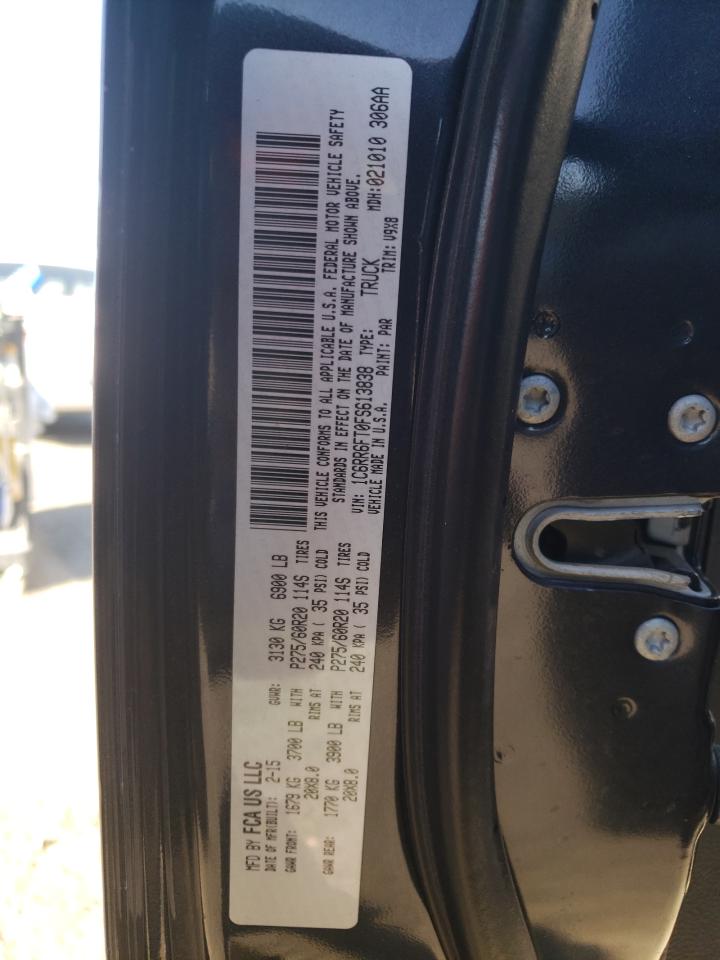 2015 RAM 1500 VIN 1C6RR6FT0FS613838 Copart auction photo, front end damage thumbnail 13