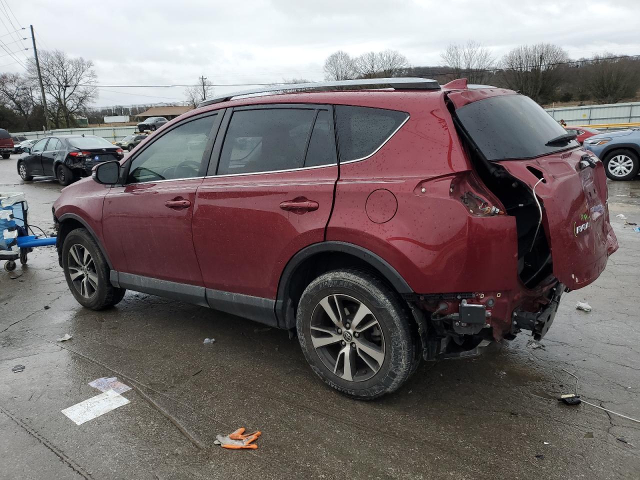 2018 Toyota RAV 4 VIN JTMWFREV2JD117414 Copart auction photo, rear end / front end damage thumbnail 2