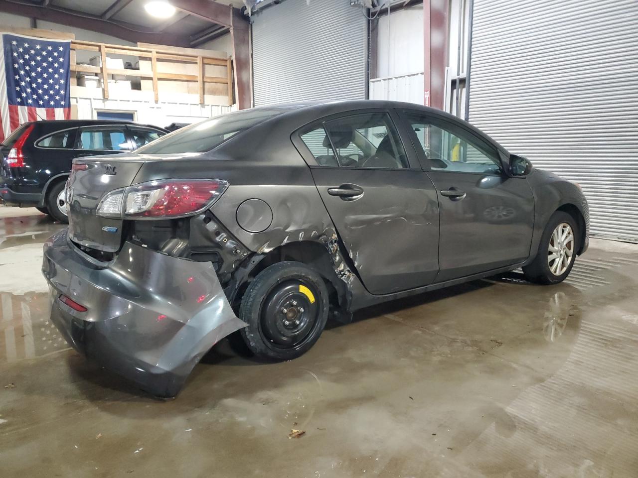 2012 Mazda 3 VIN JM1BL1V78C1686704 Copart auction photo, rear end / side damage thumbnail 3