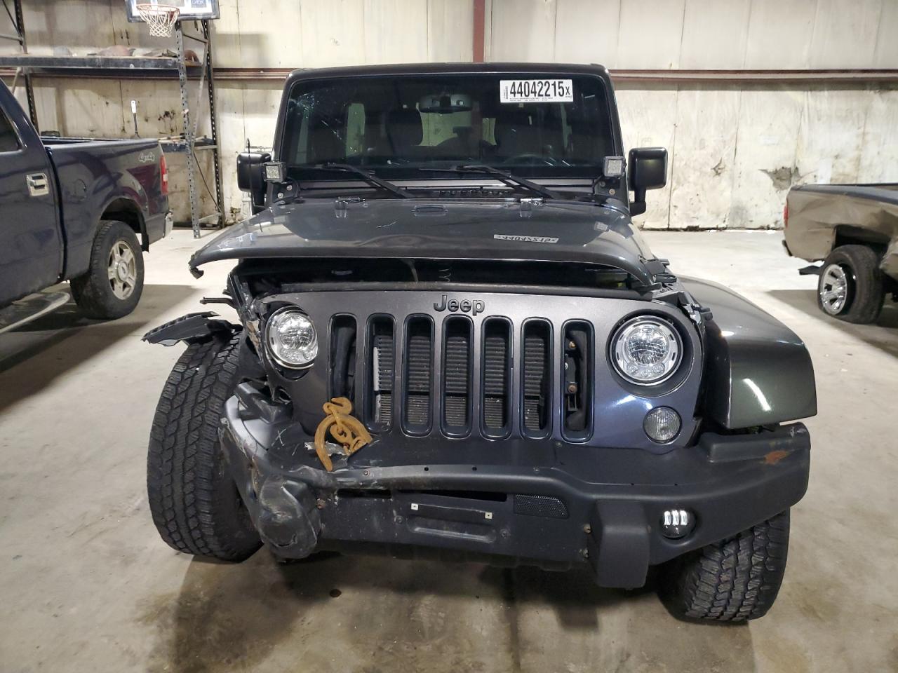 2017 Jeep Wrangler VIN 1C4BJWEG9HL578316 Copart auction photo, front end / undercarriage damage thumbnail 5