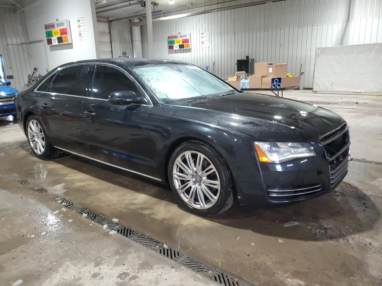 2013 Audi A8 VIN WAURGAFD1DN000436 Copart auction photo, front end damage thumbnail 4