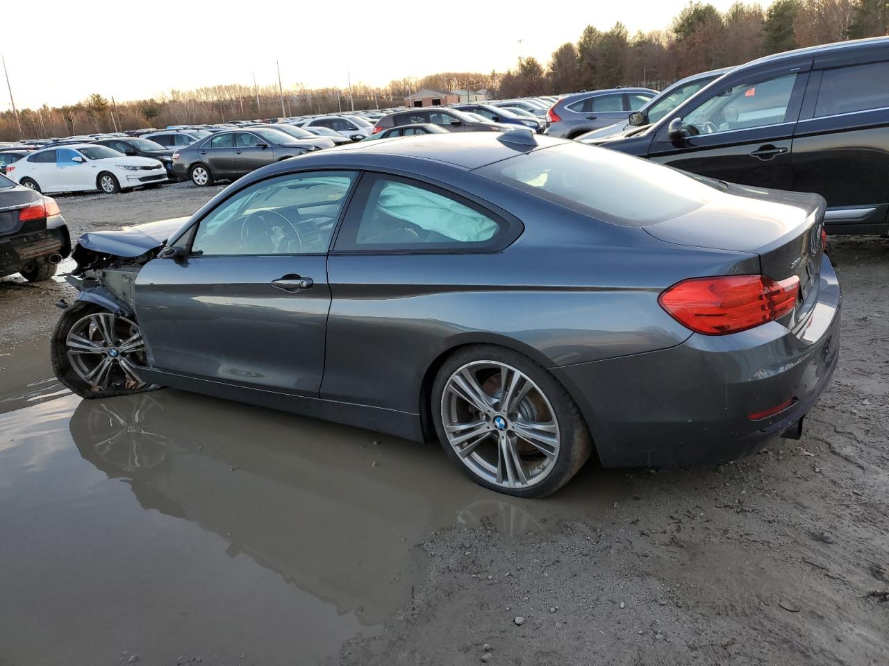 2015 BMW 4er VIN WBA3R5C59FK372311 Copart auction photo, front end damage thumbnail 2