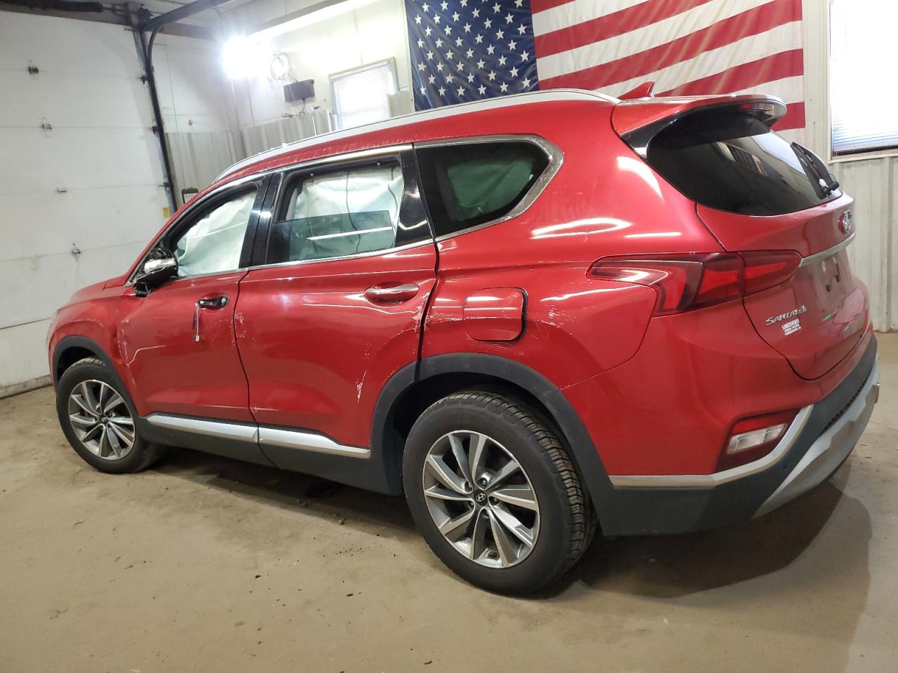 2020 Hyundai Santa Fe VIN 5NMS3CAD4LH143797 Copart auction photo, rollover damage thumbnail 2