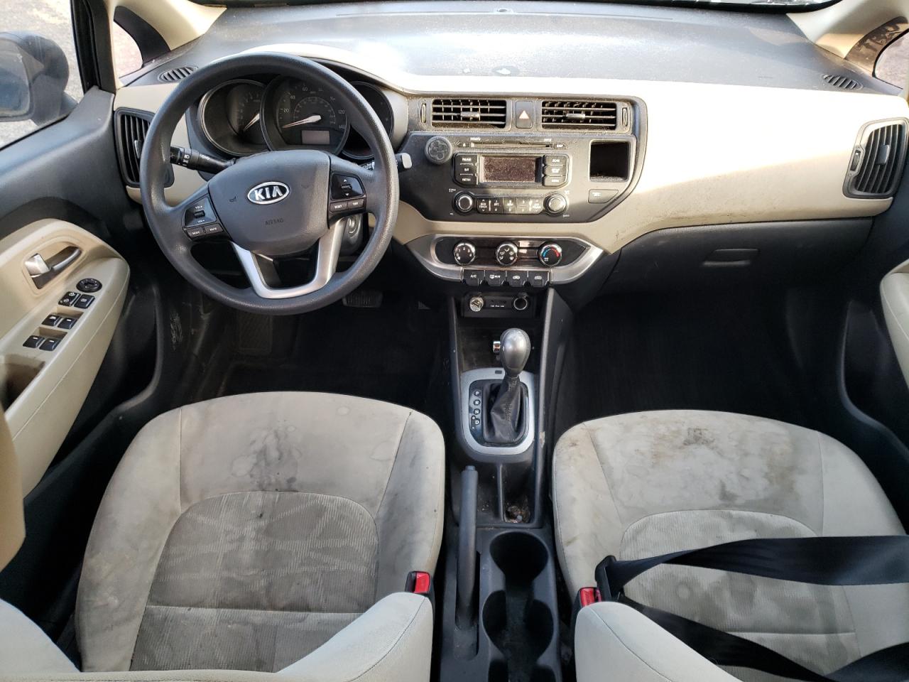 2012 KIA Rio VIN KNADM5A34C6023937 Copart auction photo, side damage thumbnail 8
