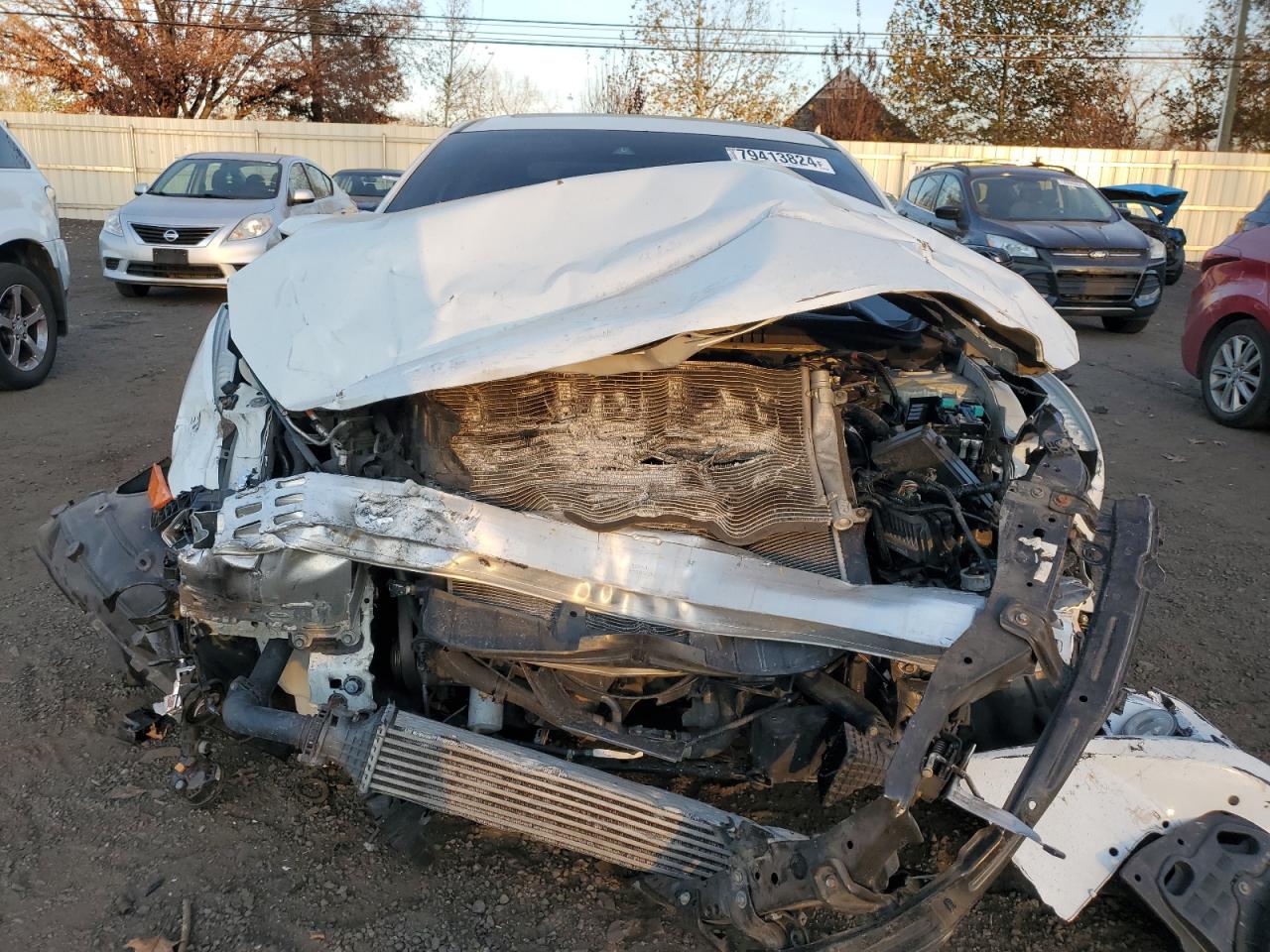 2018 Honda Civic VIN 2HGFC1F48JH645138 Copart auction photo, front end / frame damage damage thumbnail 5
