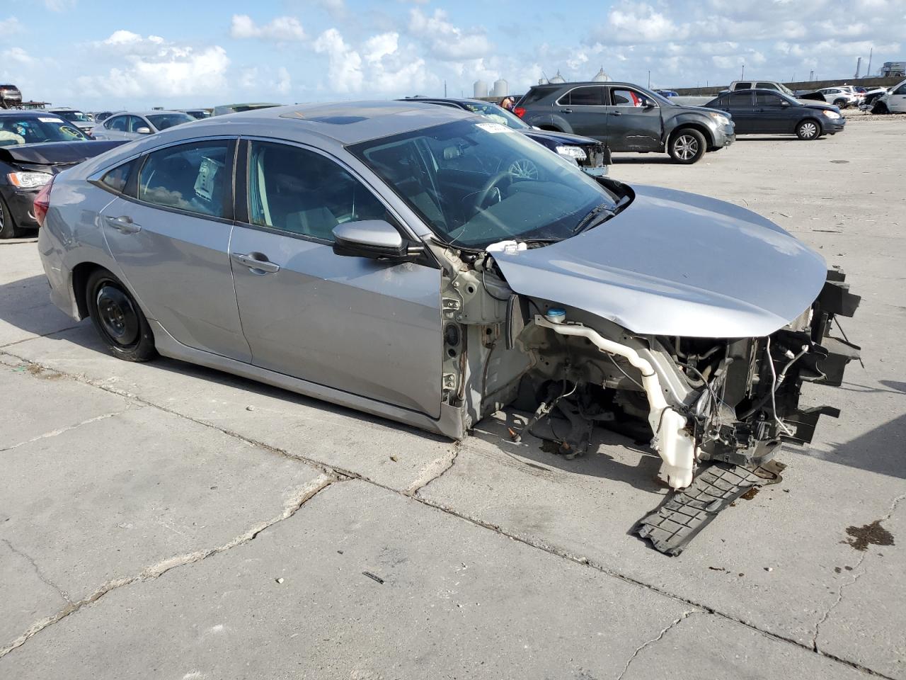 2018 Honda Civic VIN 2HGFC2F70JH606575 Copart auction photo, front end damage thumbnail 4