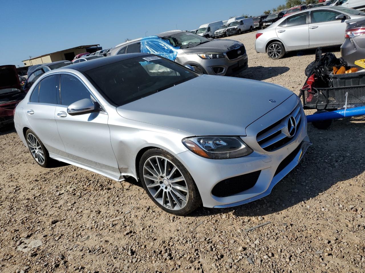 2016 Mercedes-Benz C-klasse VIN 55SWF4JB1GU147101 Copart auction photo, side damage thumbnail 3
