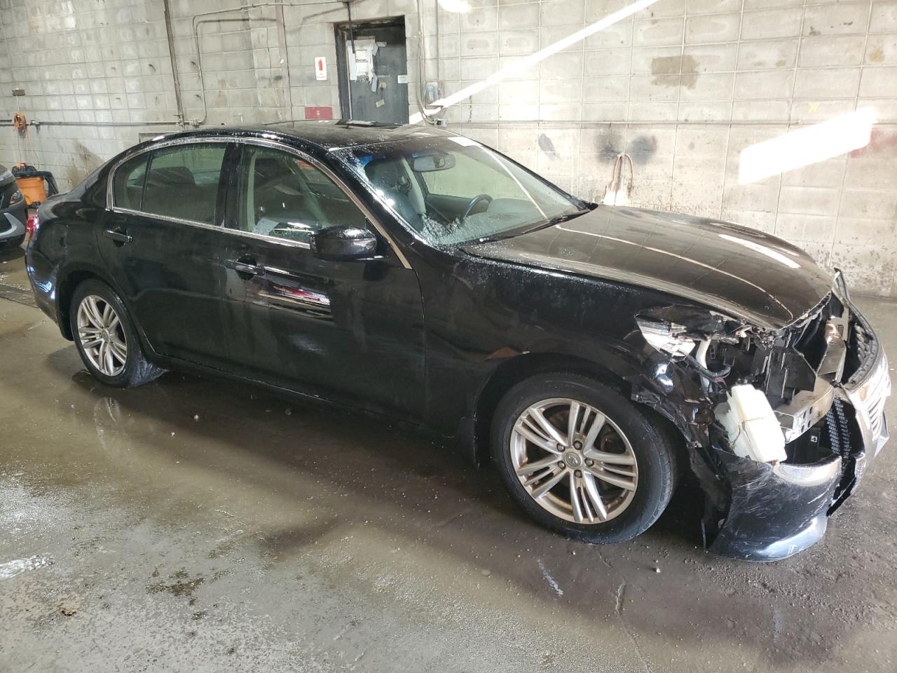 2012 Infiniti G VIN JN1CV6AR8CM972864 Copart auction photo, front end / side damage thumbnail 4