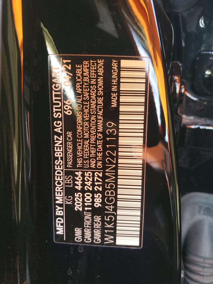 2021 Mercedes-Benz CLA-klasse VIN W1K5J4GB5MN221139 Copart auction photo, front end / minor dent/scratches damage thumbnail 12