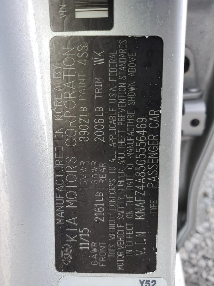 2016 KIA Forte VIN KNAFZ4A85G5556469 Copart auction photo, front end / rear end damage thumbnail 12