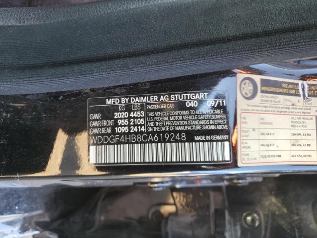 2012 Mercedes-Benz C-klasse VIN WDDGF4HB8CA619248 Copart auction photo, mechanical damage thumbnail 12