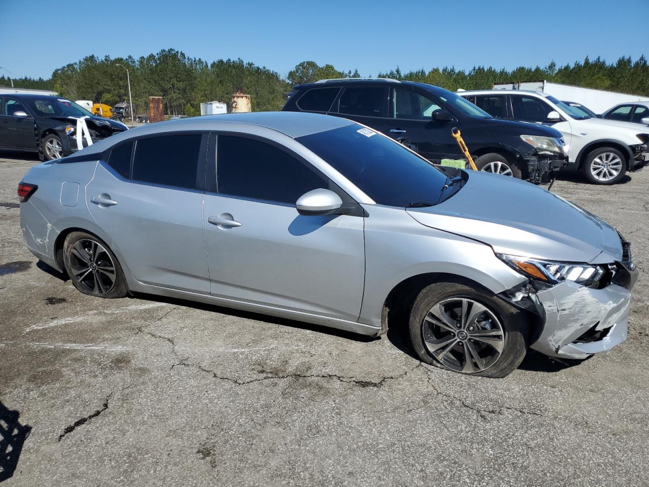 2022 Nissan Sentra VIN 3N1AB8CV0NY241447 Copart auction photo, front end / side damage thumbnail 4