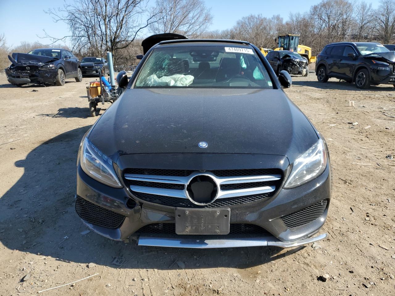 2015 Mercedes-Benz C-klasse VIN 55SWF4KB6FU086549 Copart auction photo, front end / undercarriage damage thumbnail 5