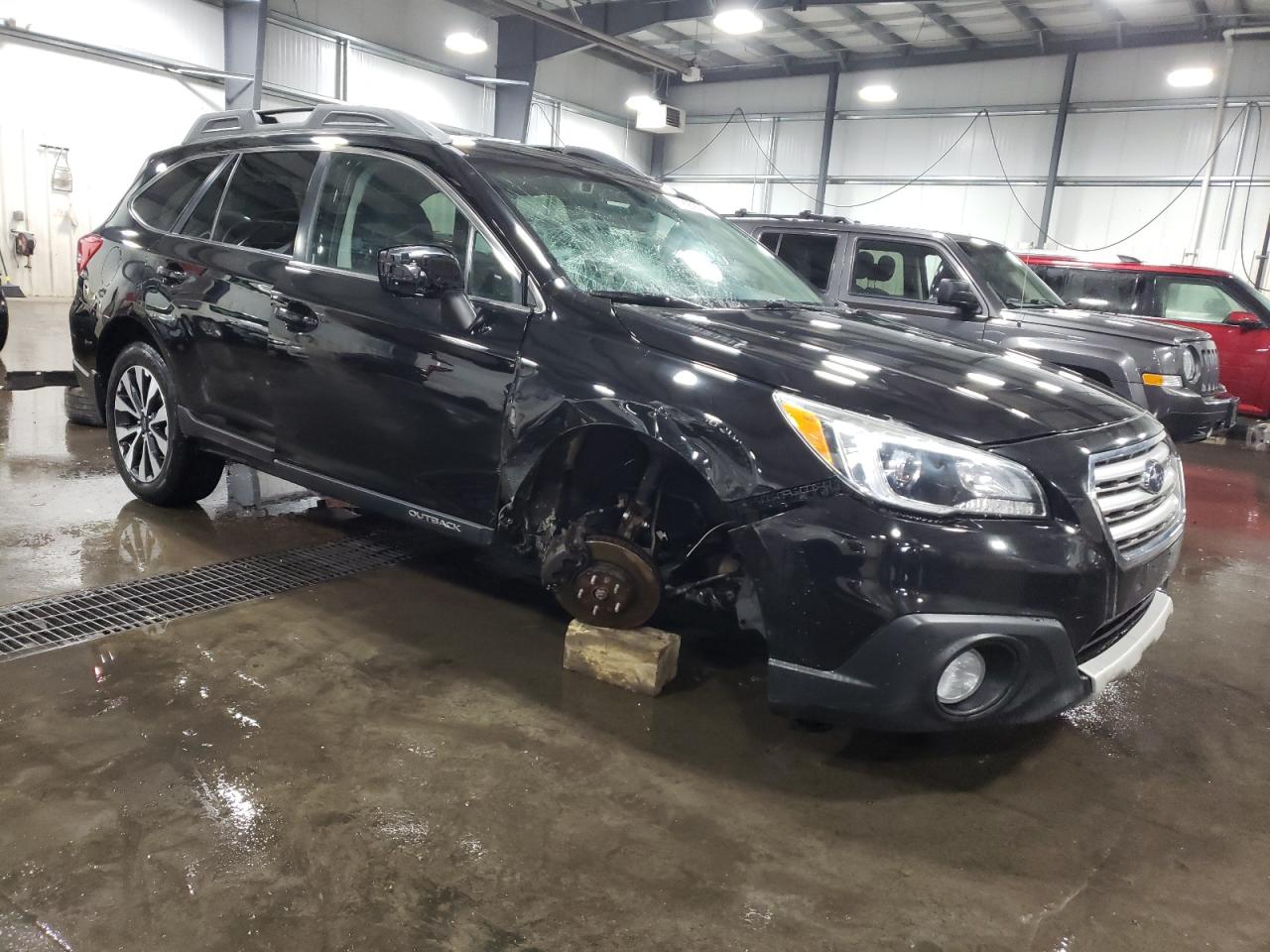 2017 Subaru Outback VIN 4S4BSANC3H3346769 Copart auction photo, front end / side damage thumbnail 4