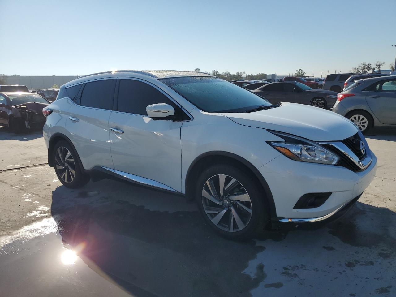 2015 Nissan Murano VIN 5N1AZ2MG3FN275883 Copart auction photo, front end / side damage thumbnail 4
