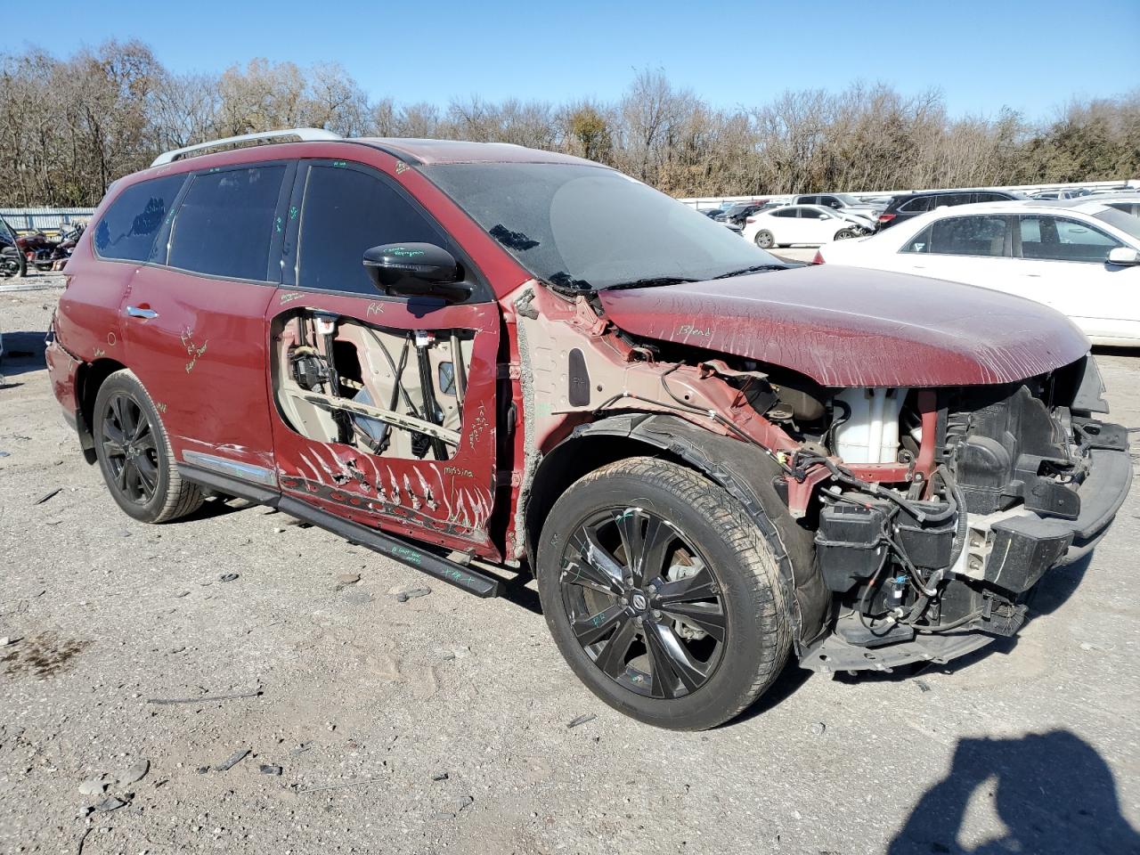 2017 Nissan Pathfinder VIN 5N1DR2MMXHC683587 Copart auction photo, all over damage thumbnail 4