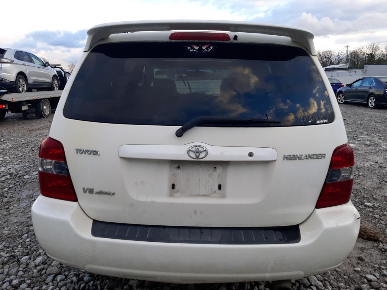 2007 Toyota Highlander VIN JTEEP21A770214820 Copart auction photo, rollover damage thumbnail 6