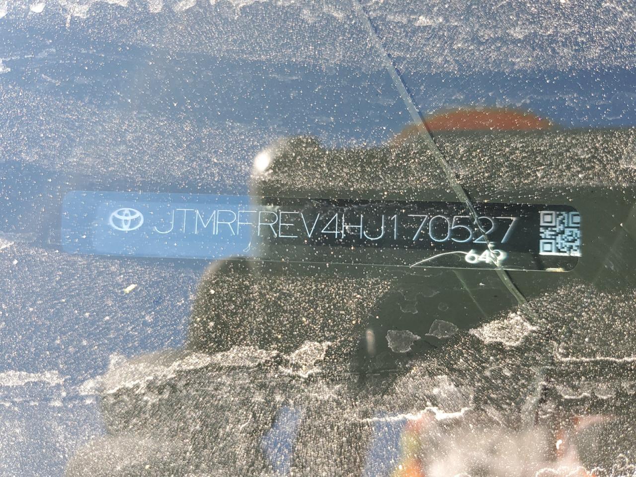 2017 Toyota RAV 4 VIN JTMRFREV4HJ170527 Copart auction photo, side / front end damage thumbnail 13