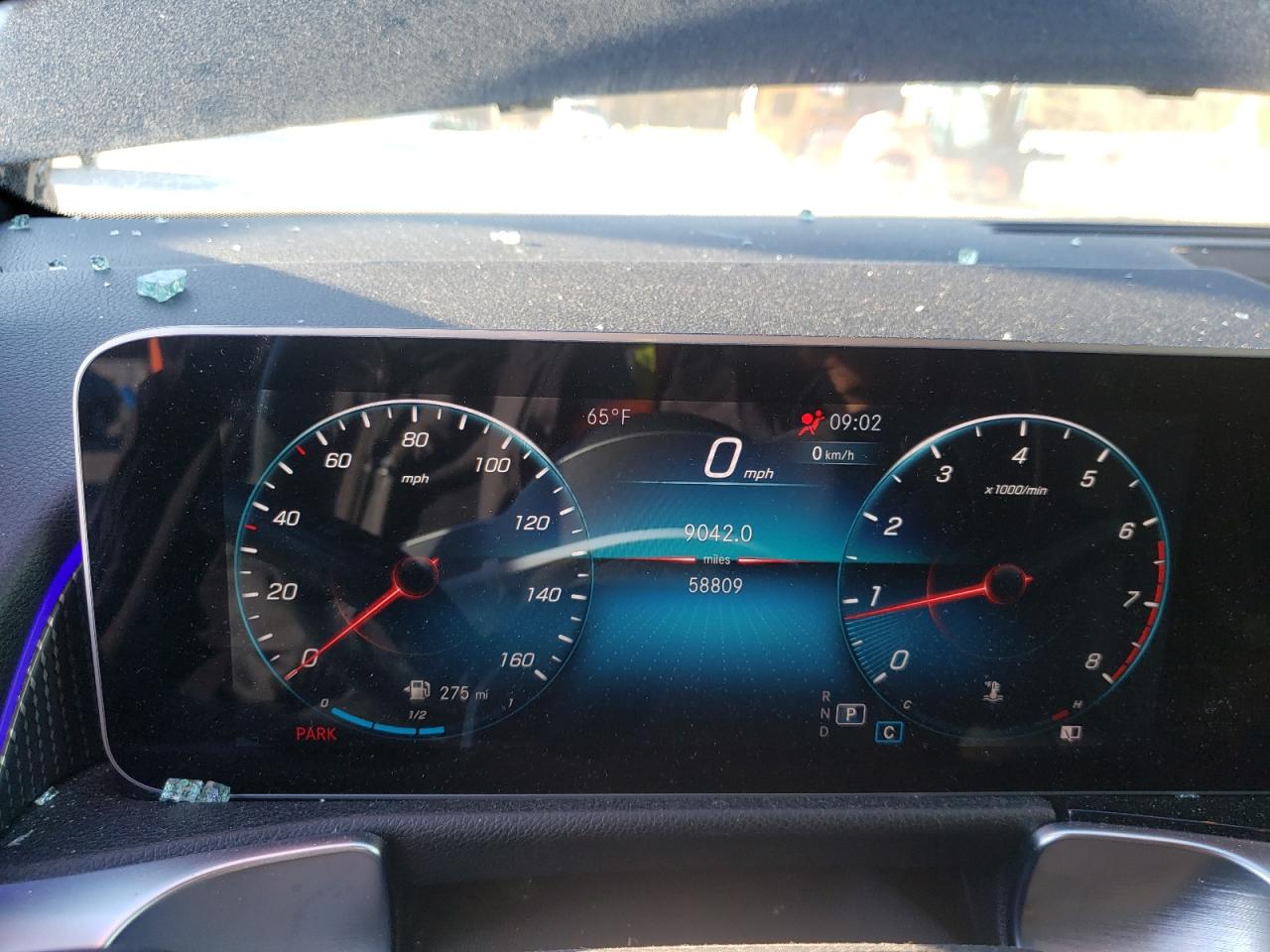 2021 Mercedes-Benz GLB VIN W1N4M4HB1MW124597 Copart auction photo, side / front end damage thumbnail 9