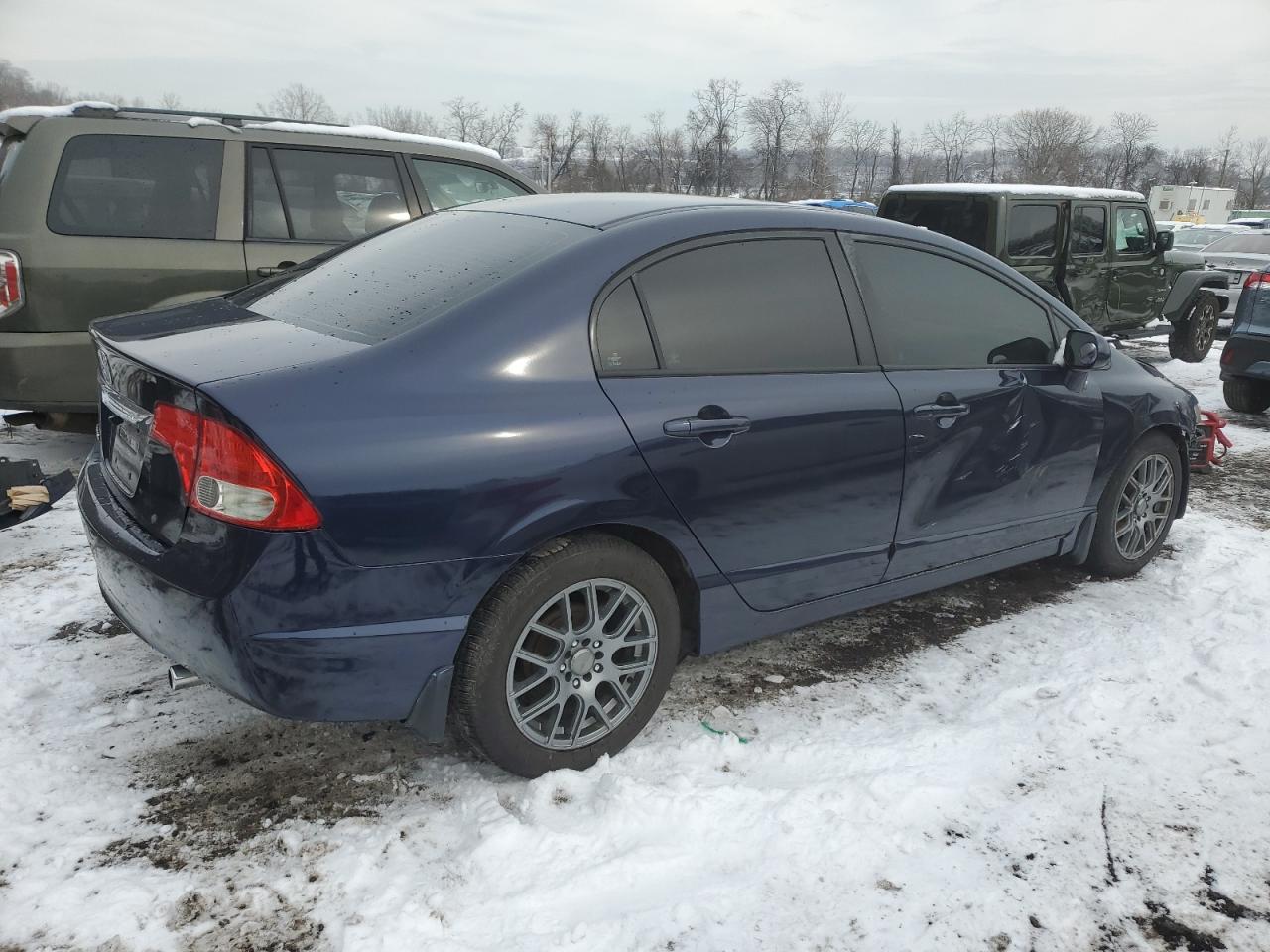 2009 Honda Civic VIN 2HGFA16569H534727 Copart auction photo, side damage thumbnail 3