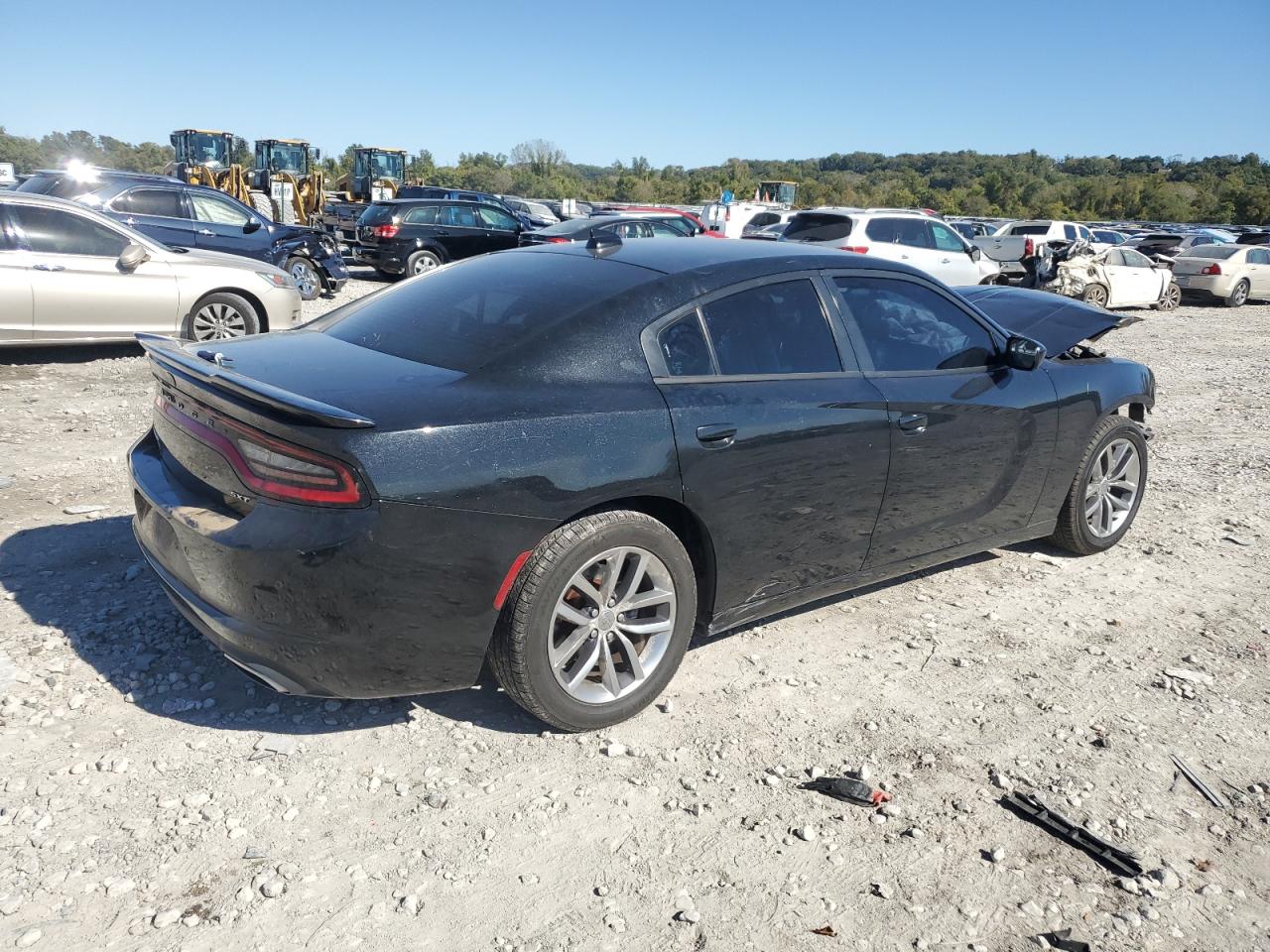 2015 Dodge Charger VIN 2C3CDXHGXFH841263 Copart auction photo, front end damage thumbnail 3