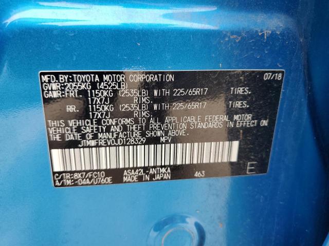 2018 Toyota RAV 4 VIN JTMWFREV0JD128329 Copart auction photo, front end damage thumbnail 13