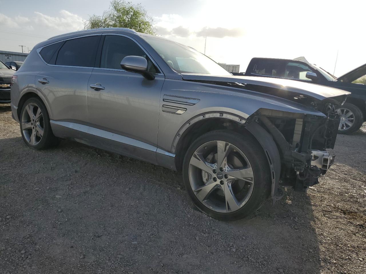 2022 Genesis Gv80 VIN KMUHBDSB0NU091349 Copart auction photo, front end damage thumbnail 4