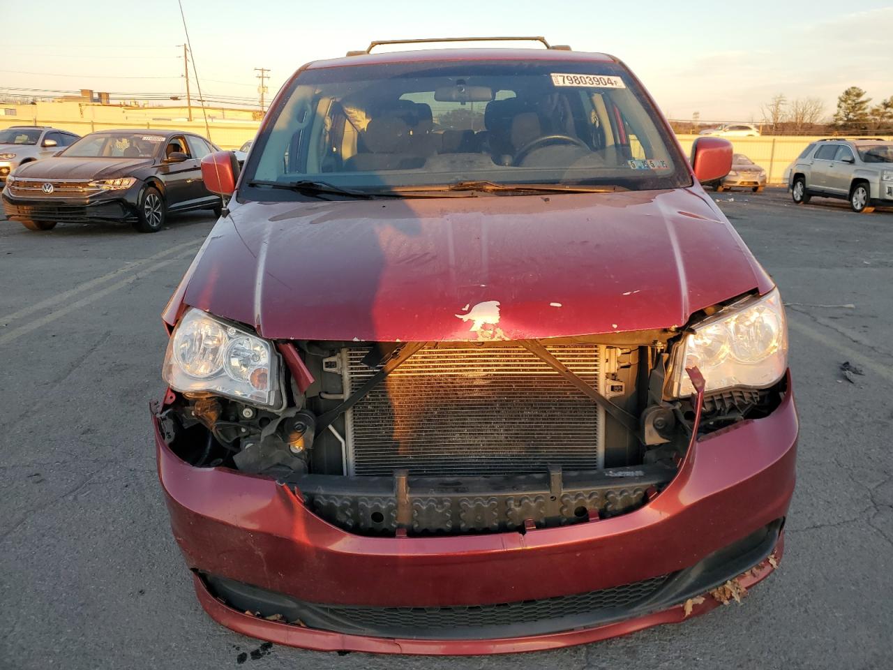 2016 Dodge Caravan VIN 2C4RDGCG0GR248889 Copart auction photo, front end / side damage thumbnail 5