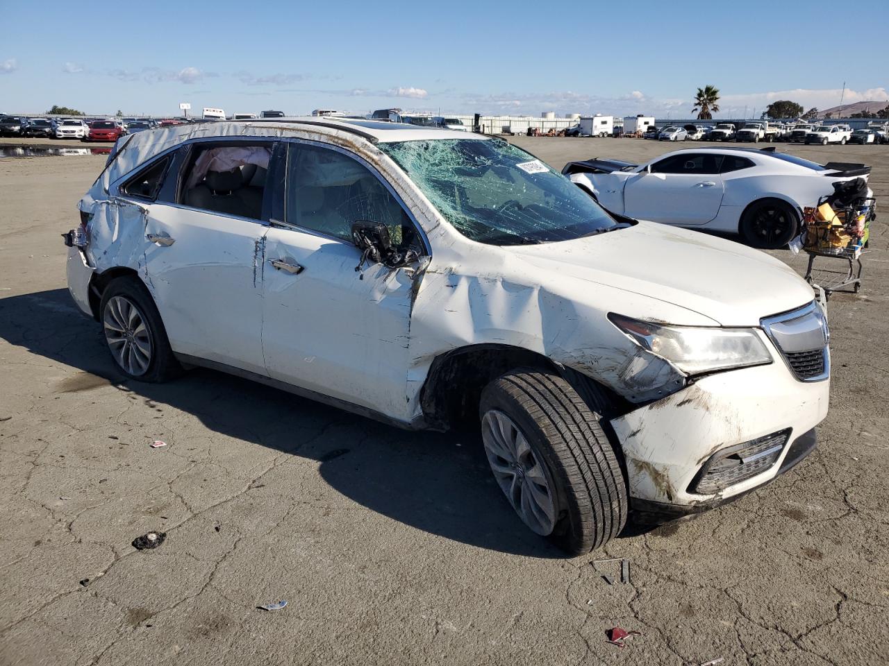 2016 Acura MDX VIN 5FRYD3H44GB020522 Copart auction photo, rollover / undercarriage damage thumbnail 4