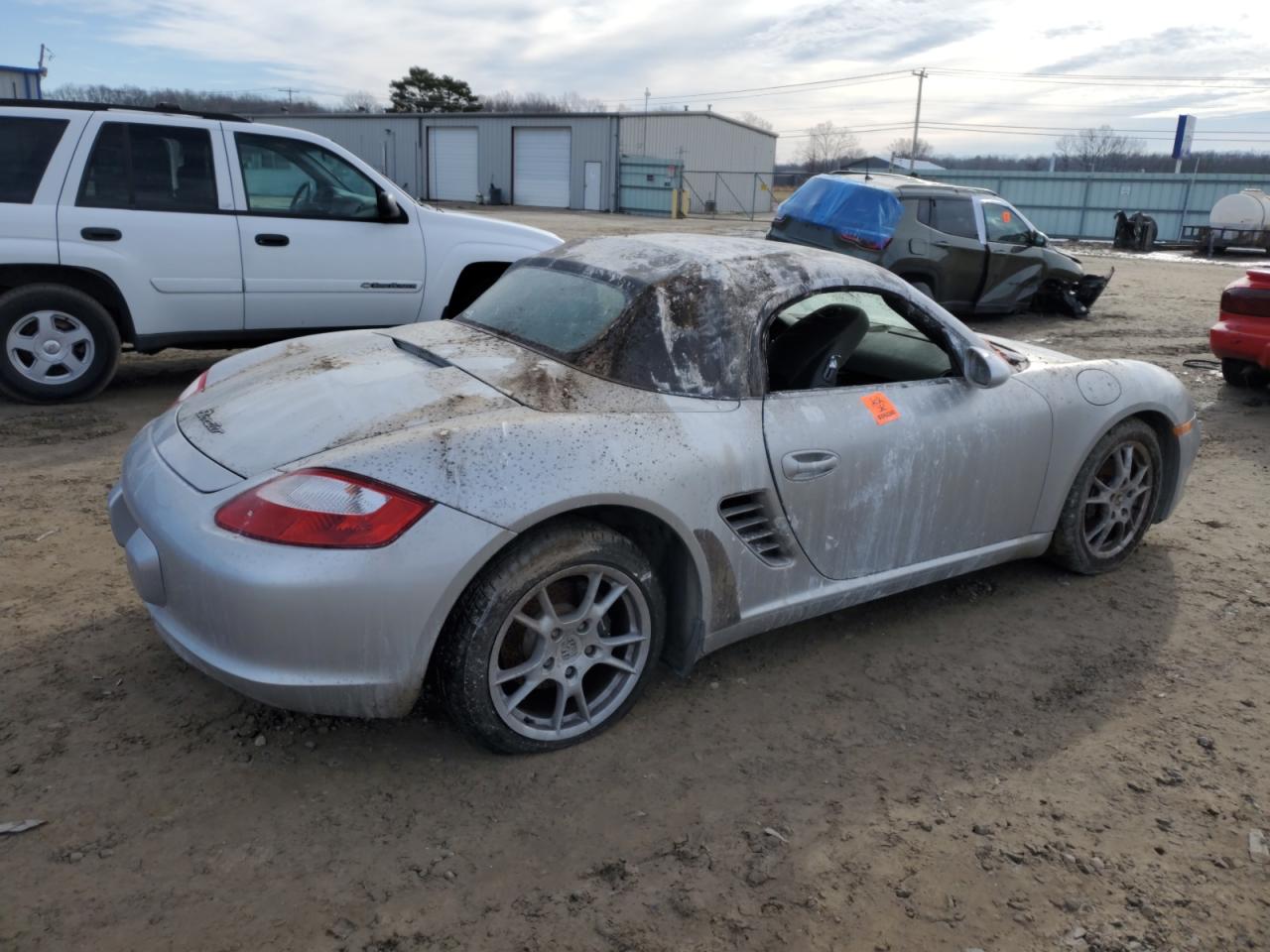 2005 Porsche Boxster VIN WP0CA29815U713245 Copart auction photo, burn damage thumbnail 3