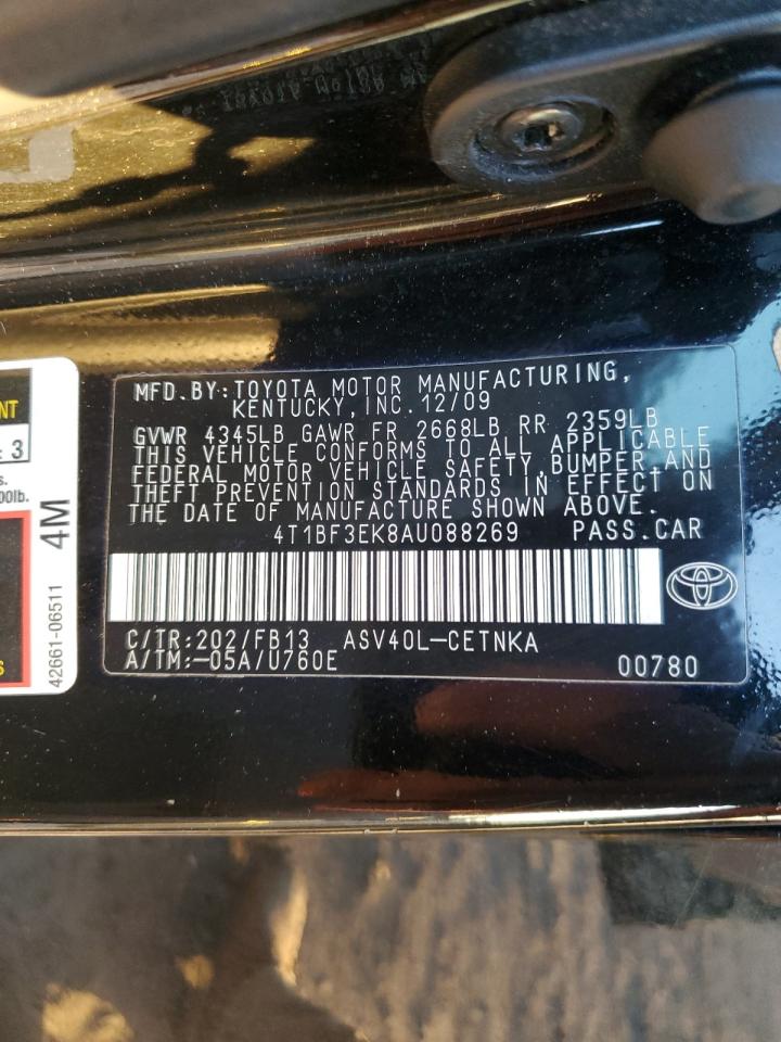 2010 Toyota Camry VIN 4T1BF3EK8AU088269 Copart auction photo, front end / undercarriage damage thumbnail 14
