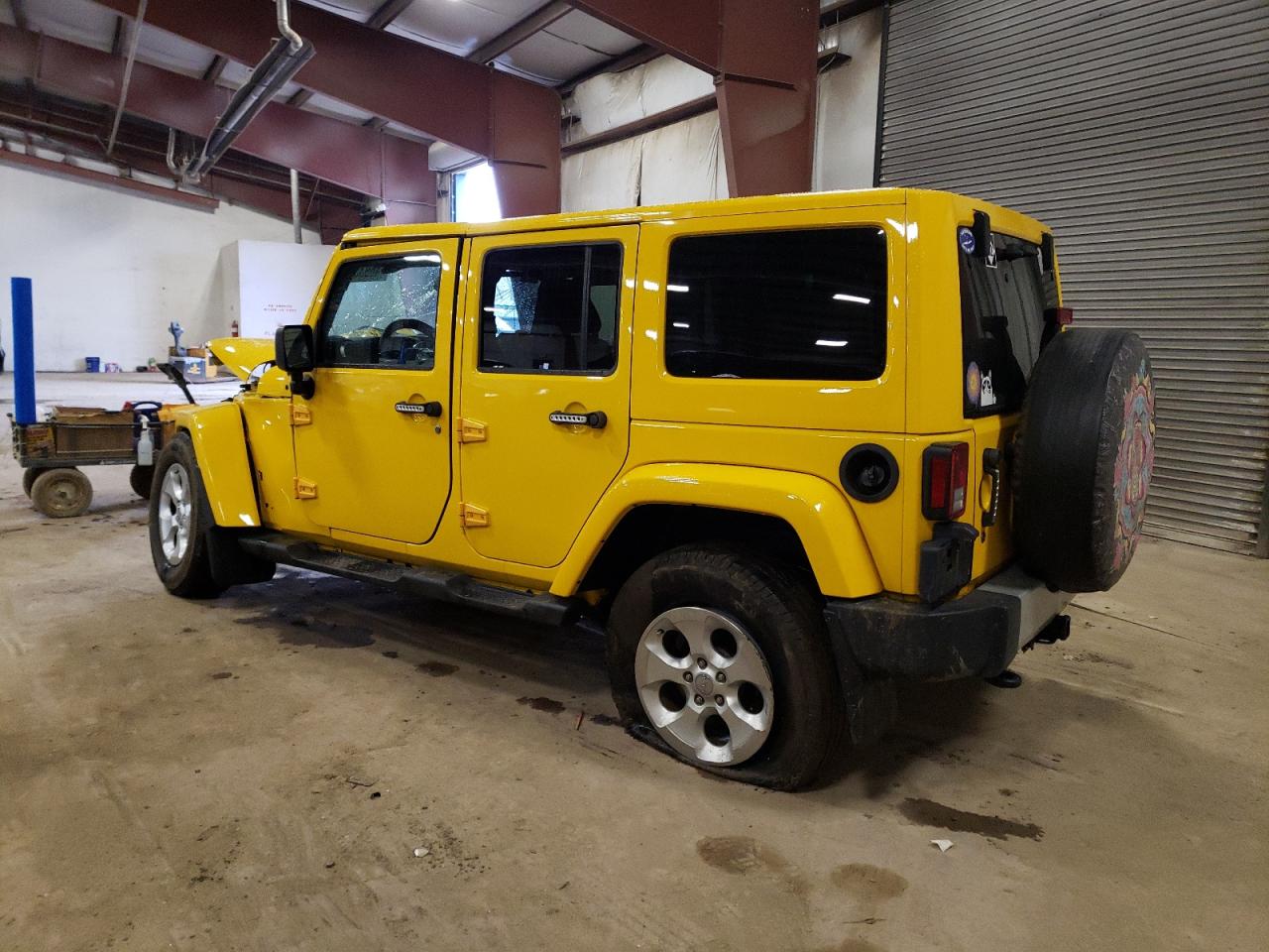 2015 Jeep Wrangler VIN 1C4BJWEG8FL697732 Copart auction photo, front end / frame damage damage thumbnail 2