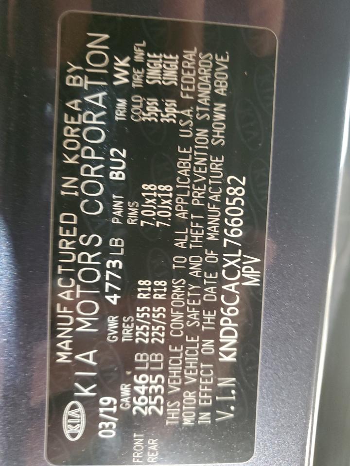 2020 KIA Sportage VIN KNDP6CACXL7660582 Copart auction photo, front end damage thumbnail 15