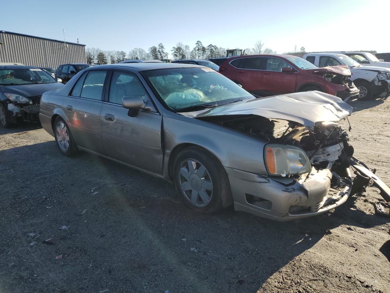 2003 Cadillac De Ville VIN 1G6KF57963U125853 Copart auction photo, front end / all over damage thumbnail 4