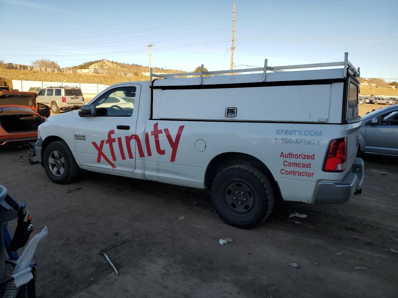 2014 RAM 1500 VIN 3C6JR6DG5EG250932 Copart auction photo, side / hail damage thumbnail 2