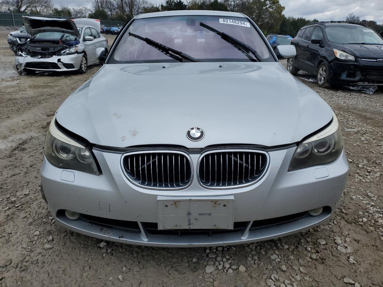 2007 BMW 5er VIN WBANE535X7CY05599 Copart auction photo, side / undercarriage damage thumbnail 5