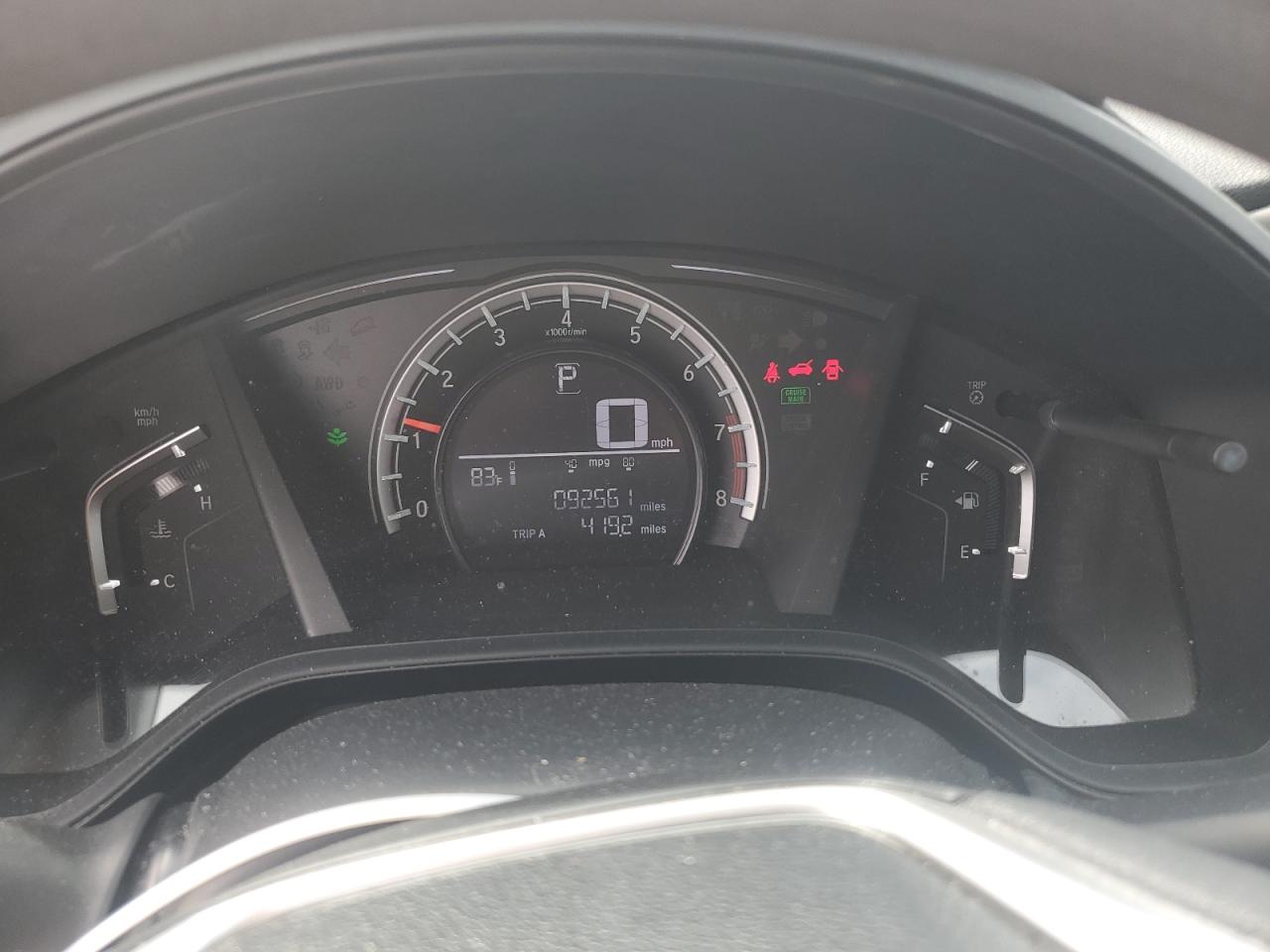 2017 Honda CR-V VIN 5J6RW6H39HL000025 Copart auction photo, rear end damage thumbnail 9